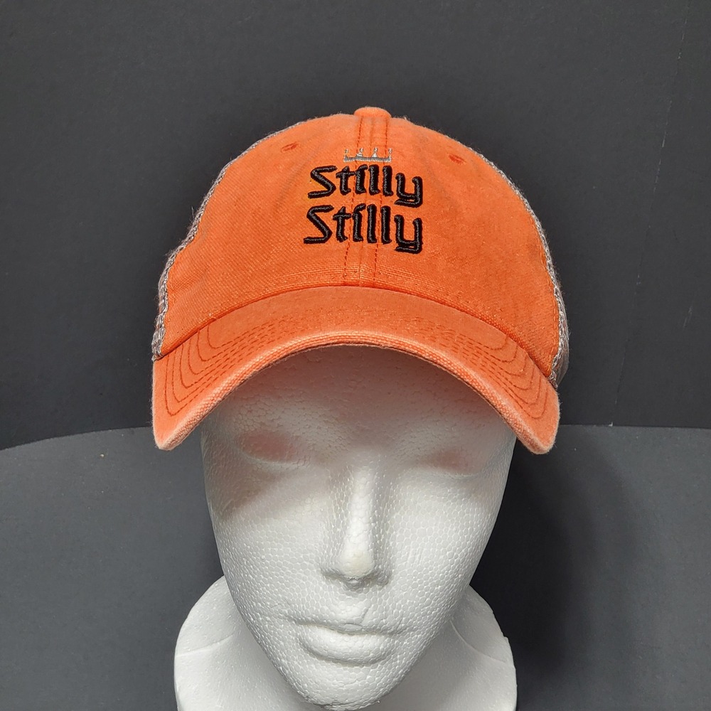 Legacy 92 Stilly Stilly Trucker Hat Orange Grey Mesh Snapback Cap Adjustable